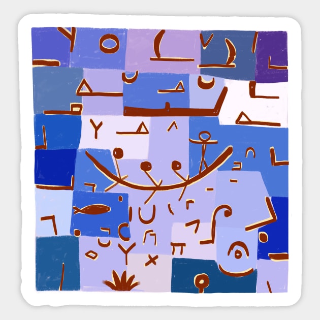 Paul Klee Inspired - Legend of the Nile #1 Sticker by shamila